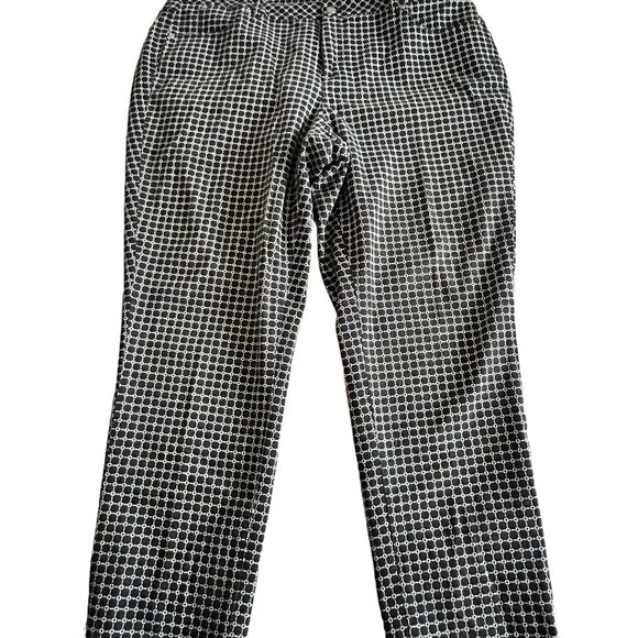 Talbots W-Heritage Women's 20W Slim Ankle Black and White Pants - Picture 1 of 7